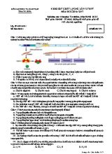Đề khảo sát chất lượng Sinh học 12 - Mã đề 357 - Năm học 2016-2017 - Sở GD & ĐT Thanh Hóa